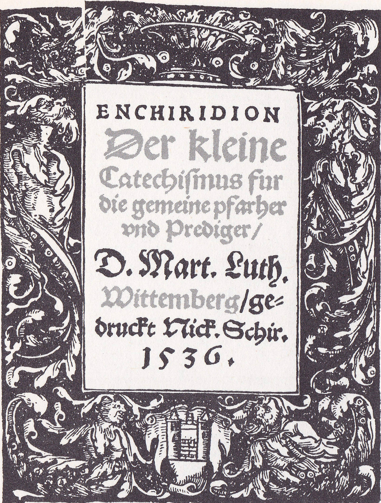 Luther's Small Catechism title page — a prayer book for life
