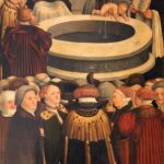 Baptism panel, Wittenberg Reformation altarpiece — your child's baptismal identity